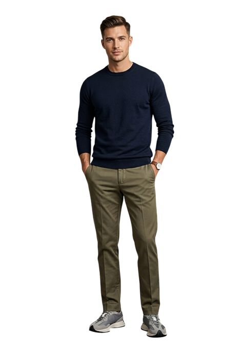 Pantaloni Uomo con Trama a Nido d'Ape e Tasche a Filo MICHAEL COAL | Pantaloni | MC1.BRAD.25594R038